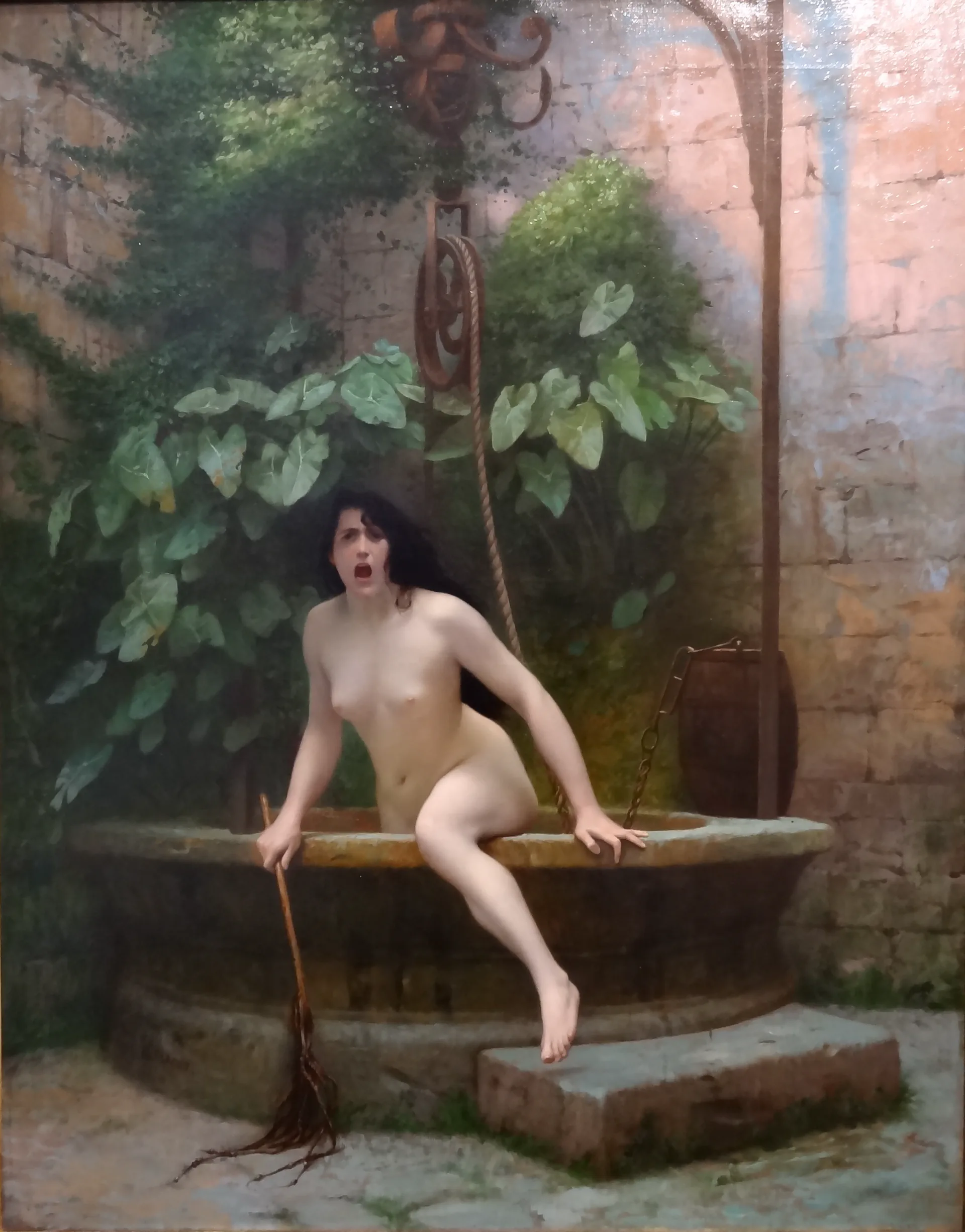 Jean-Léon Gérôme, Vérité sortant du puits armée de son martinet pour châtier l’humanité, 1896.